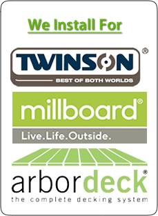 we install for Twinson, Millboard and Arbordeck